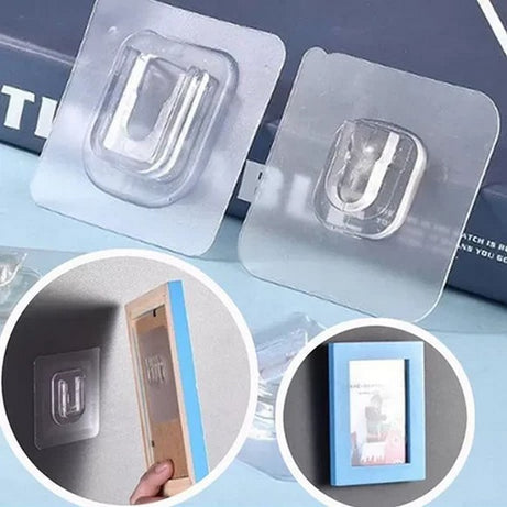 2 Pcs Double Sided Adhesive Wall Hooks (Pack of 30)