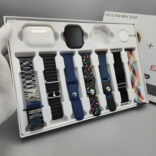 I20 Ultra Max Smart Watch  | 10 in 1 Box Suit Smart Watch