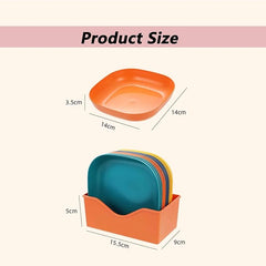 10pcs Plates Set With Holder