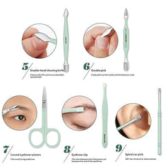 16pcs set Nail Cutter Set Stainless Steel Nail Clippers Set With Folding Bag Cutter Kits Scissors Makeup Beauty Tool