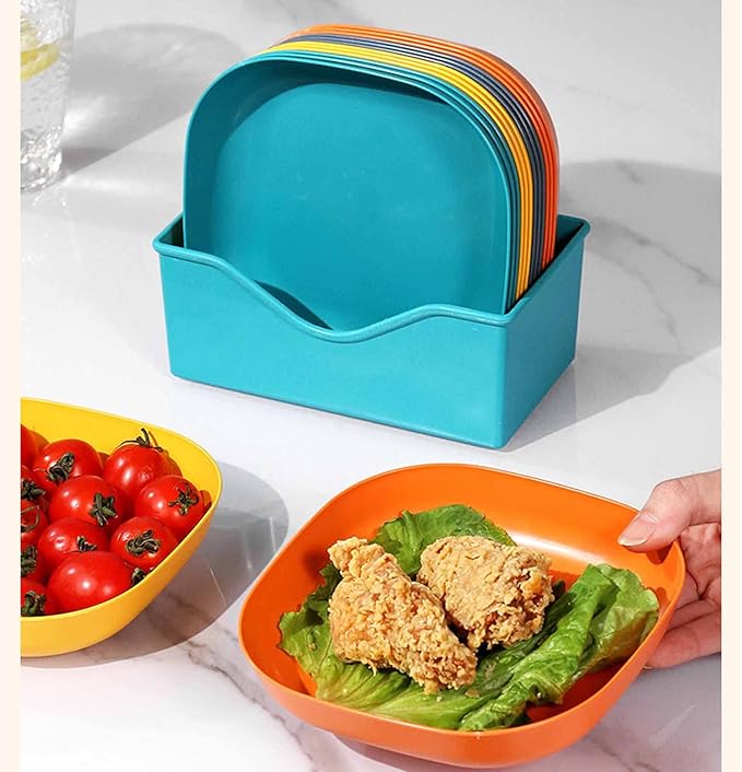 10pcs Plates Set With Holder