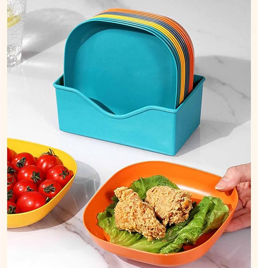10pcs Plates Set With Holder