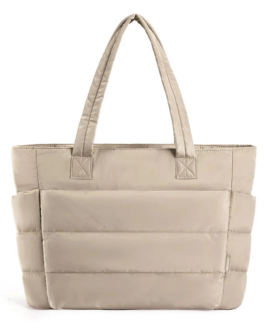 Tote Bag for Women, Lightweight Puffy Tote Bag with Compartments Regular