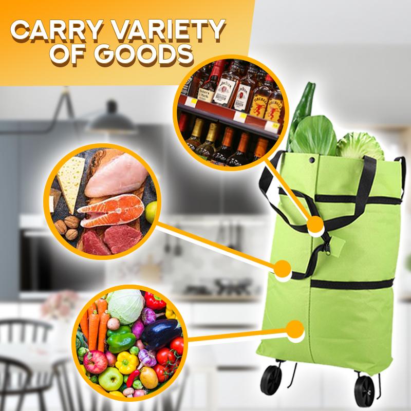 FOLDABLE TROLLEY BAG WITH WHEELS