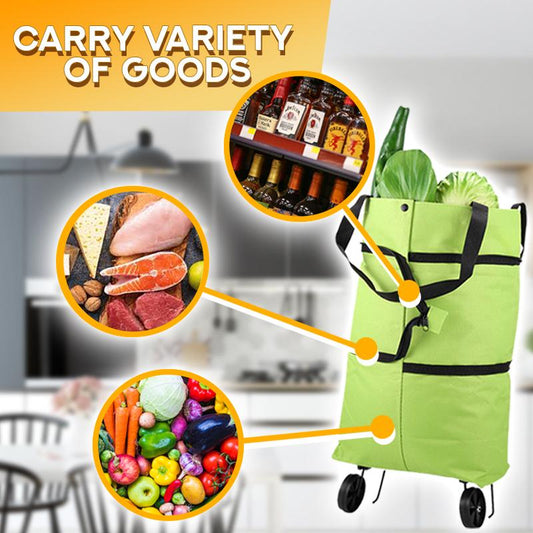 FOLDABLE TROLLEY BAG WITH WHEELS