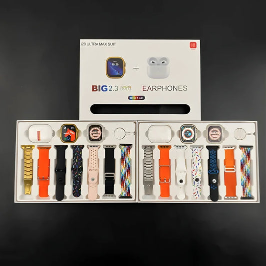 I20 Ultra Max Smart Watch  | 10 in 1 Box Suit Smart Watch