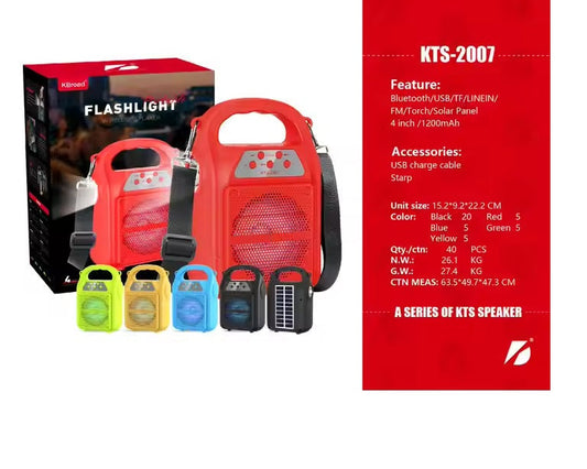 KTS-2007 Bluetooth Speaker (Solar)