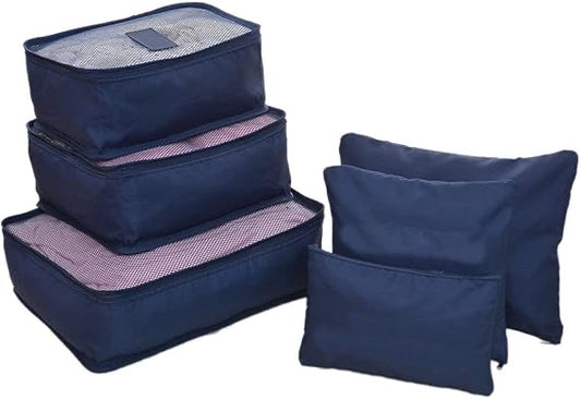 6 Pcs Multipurpose Cloth Organizer Pouch Set Material WaterProof Parachute
