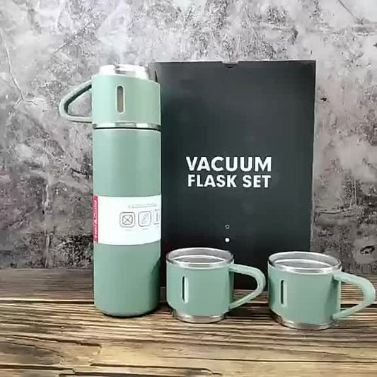 500 ML Vacuum Flask bottle Cup Set